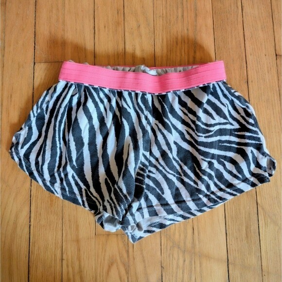 Soffe Zebra Print Y2k Scene Queen Elastic Pajama Booty Shorts - Picture 1 of 3